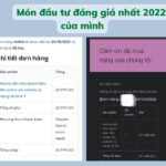 Món đầu tư đáng giá nhất 2022 của mình